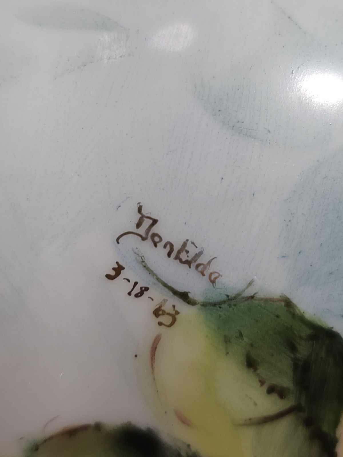 VTG Handpainted Signed Water Pitcher, Dan Elda 1963, READ DESCRIPTION