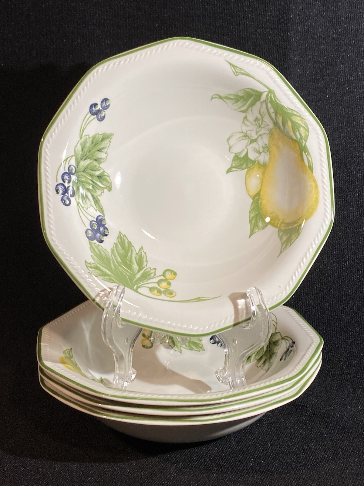 Churchill 7 7/8″ VICTORIAN ORCHARD Soup Salad Cereal Bowls England SET OF 4