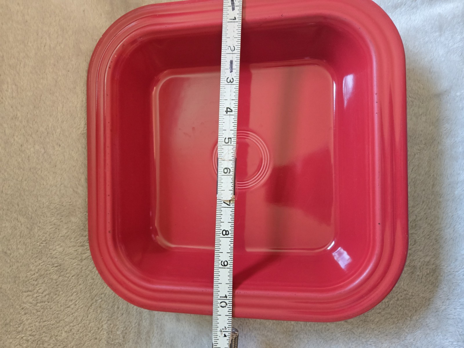 HLC Fiestaware 9in Square Baking Dish Red USED