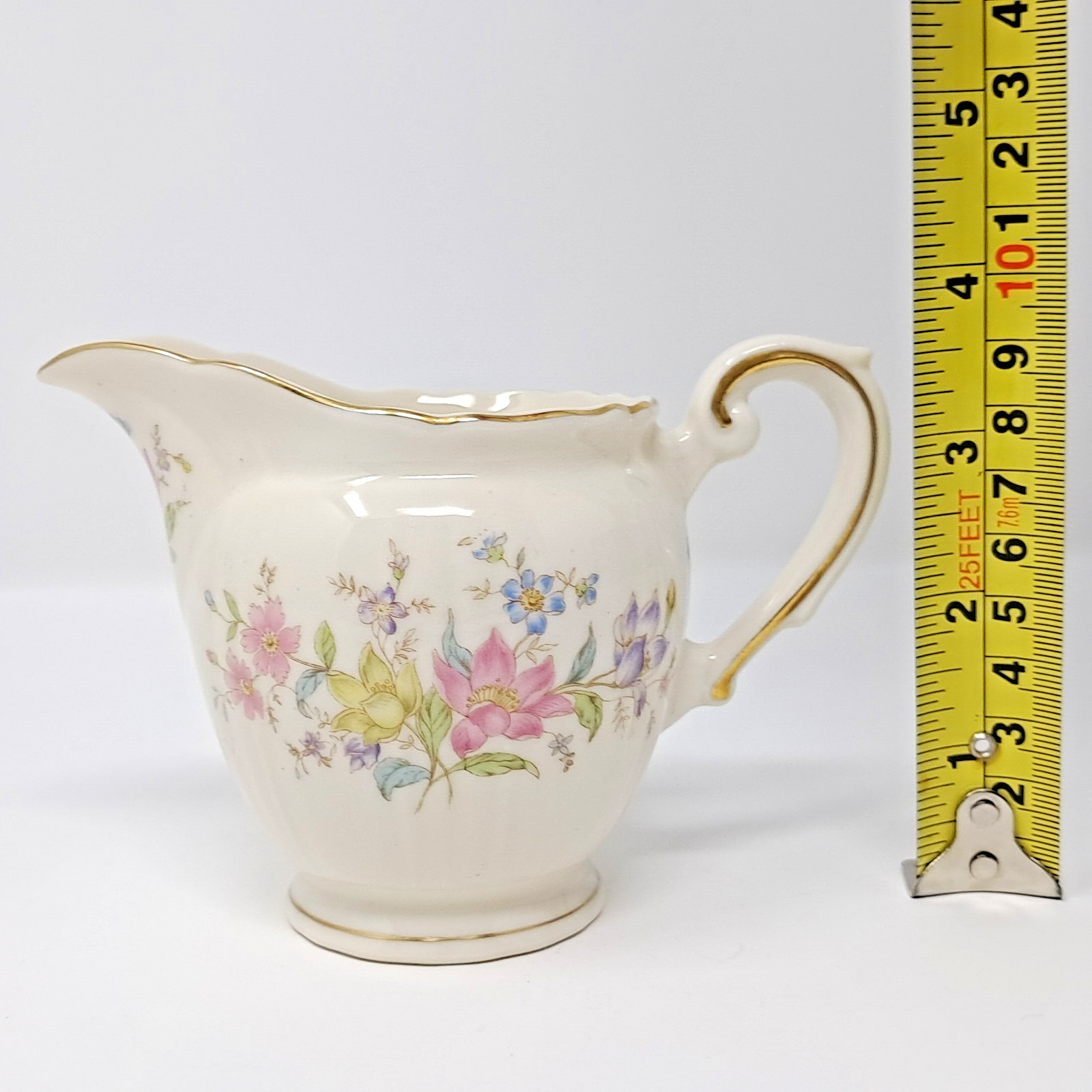 Syracuse China Creamer Briarcliff Federal Shape vintage 1949-1962 pastel flowers