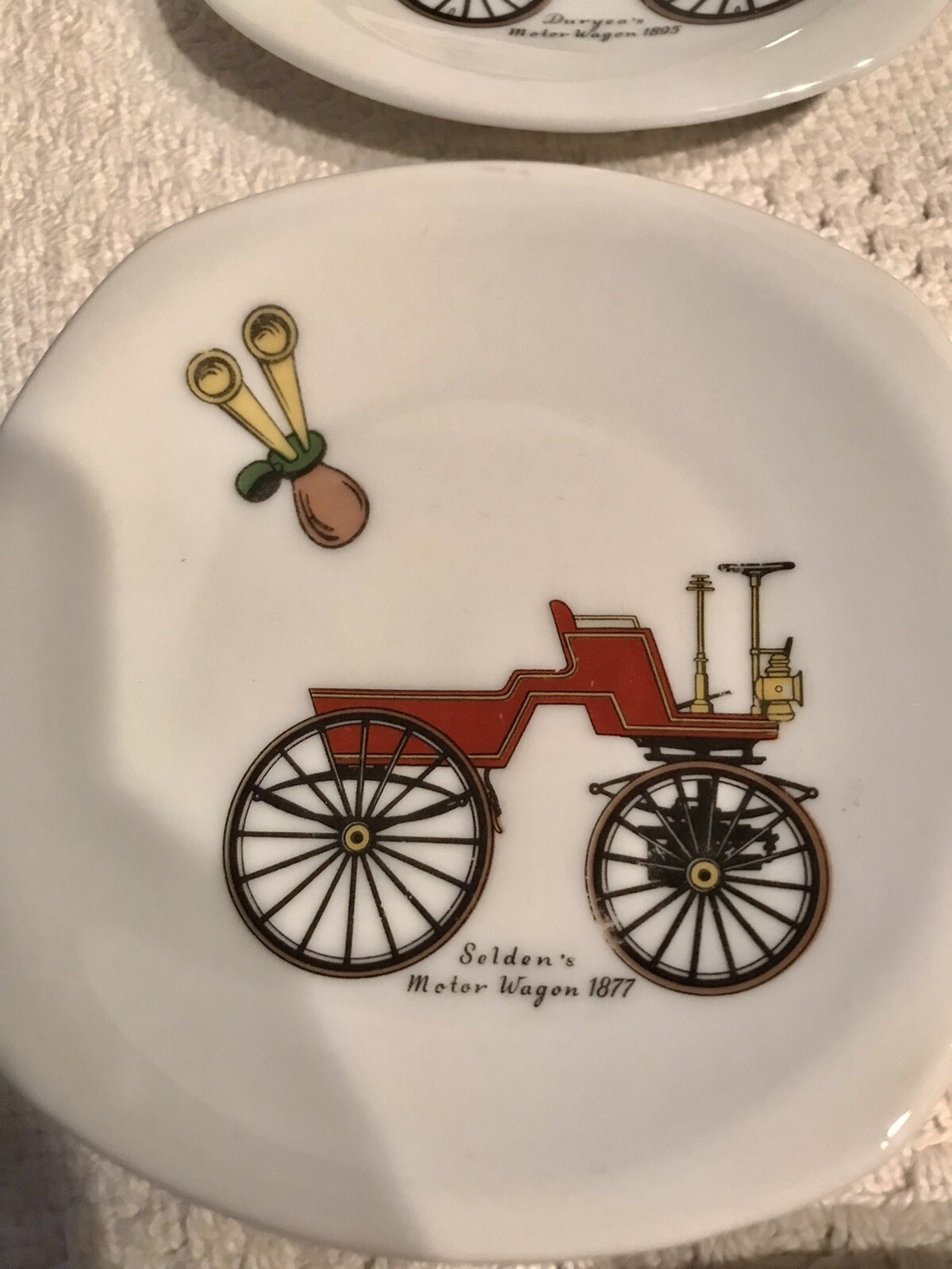 Winterling Marktleuthen (Bavaria) Antique Autos Small plates set of (6) 4.25”