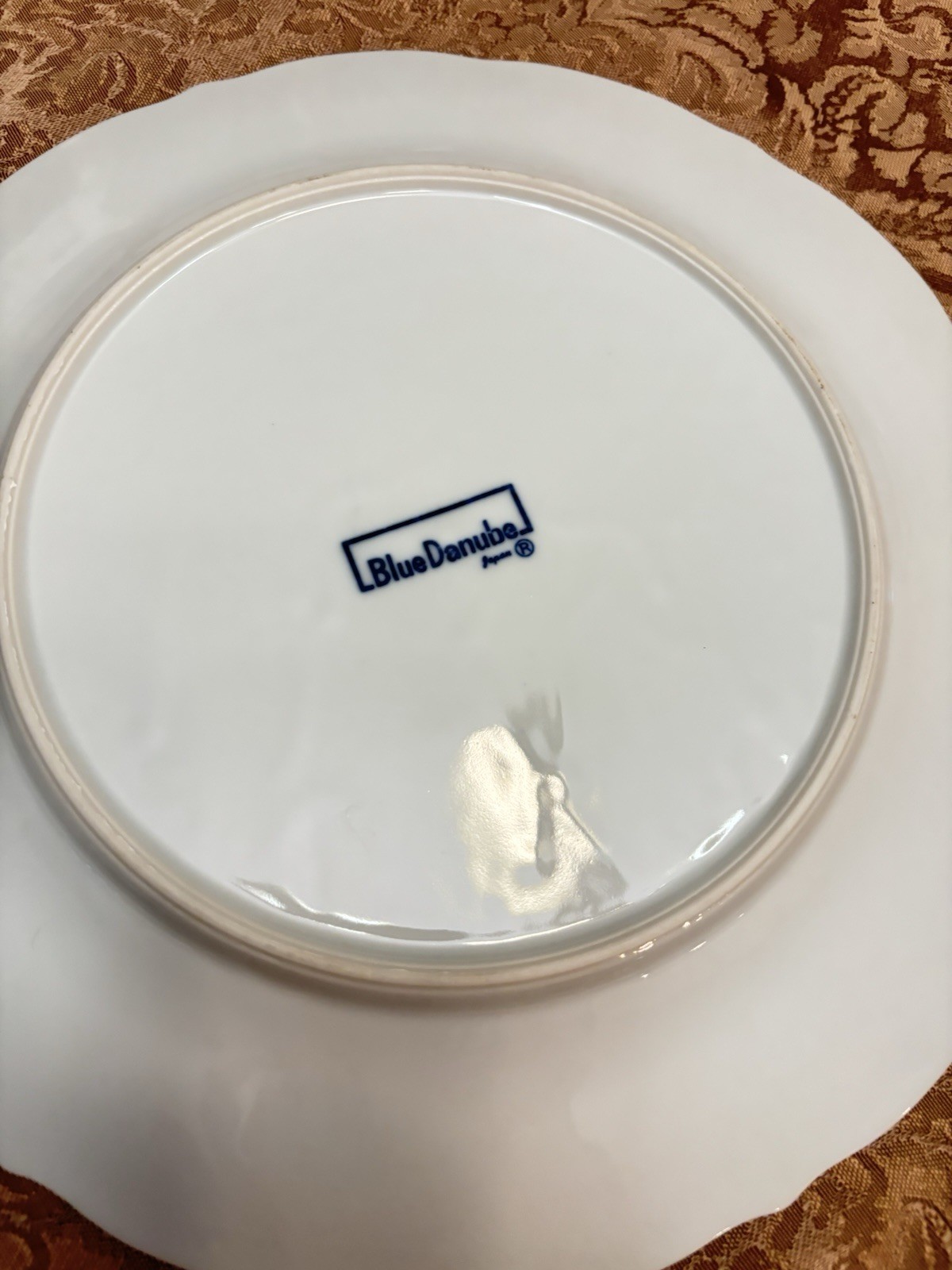 BLUE DANUBE 3 DINNER PLATES 10 3/8″ RECTANGLE BACKSTAMP