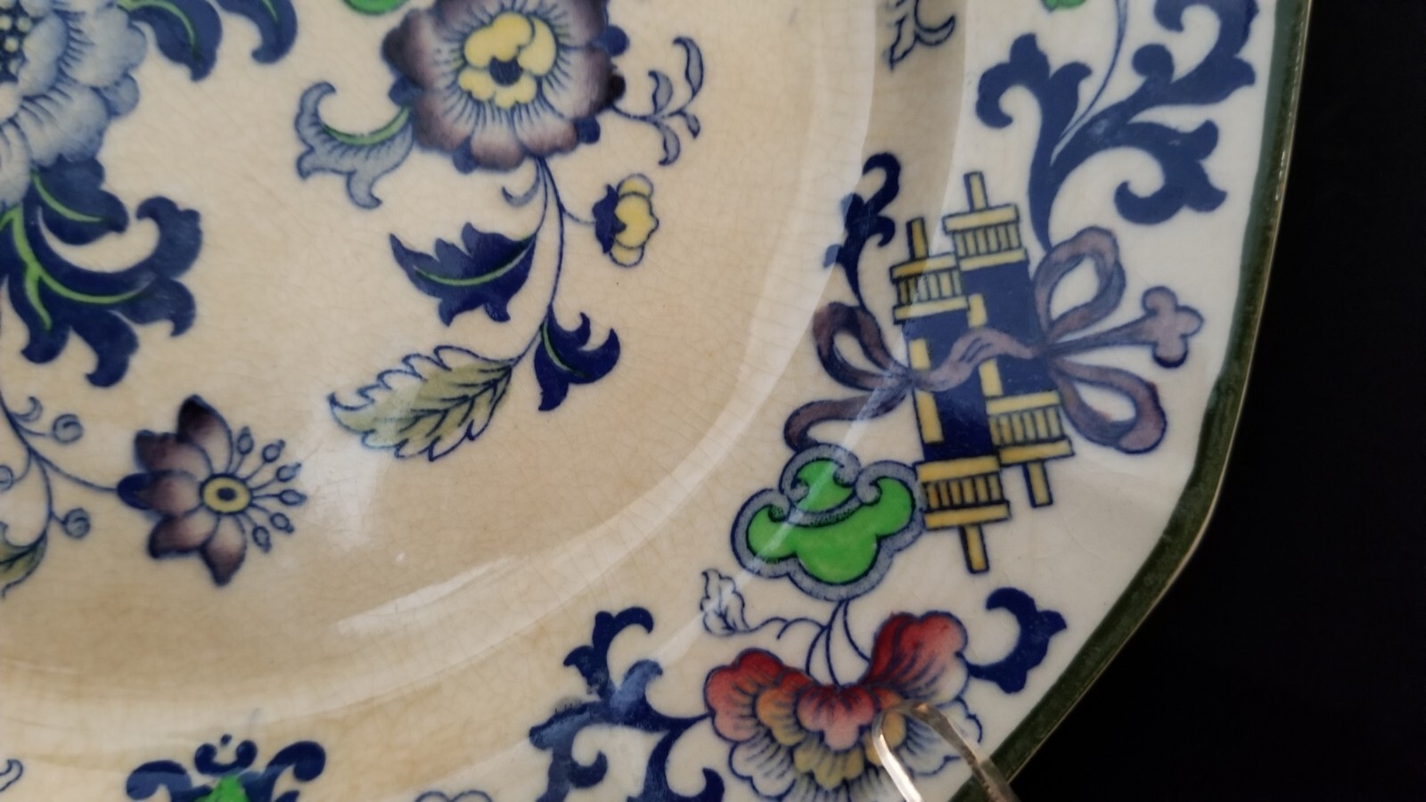 Doulton Burslem Porcelain Plates, Set of 4, Blue & White, 8″. England.