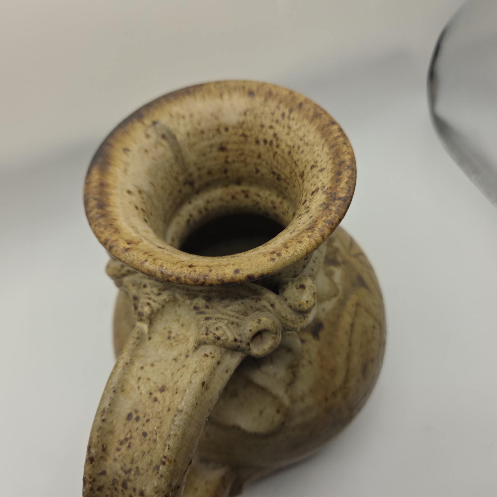 Vintage Studio Art Pottery JOHN SCHULPS Vessel 6.5in