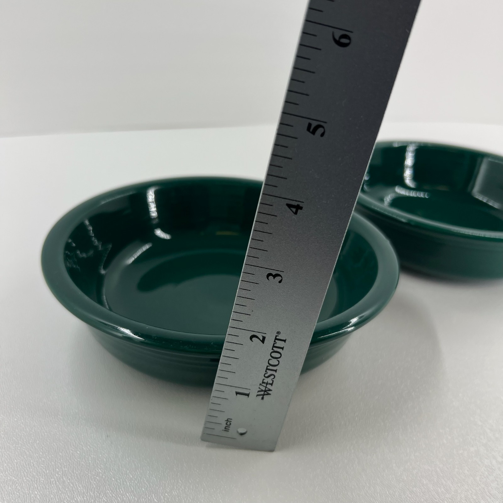 Fiesta Evergreen Small Fruit Bowl Set of 2 HLC Retired Glossy Dark Forest Green