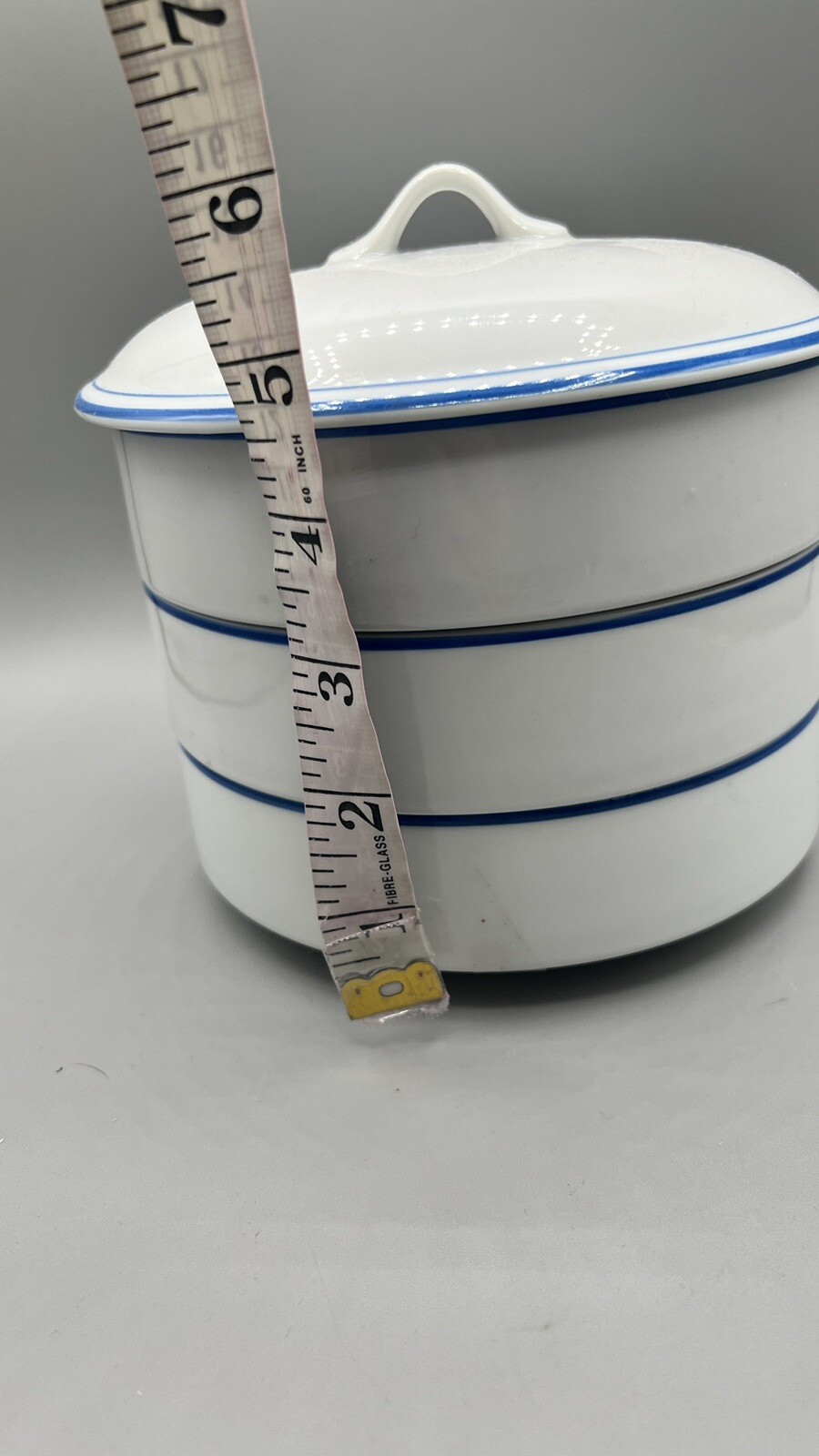 Vtg Scandinavian Stacking Bowls (3) W Lid In Perfect Condition 6” X 2”