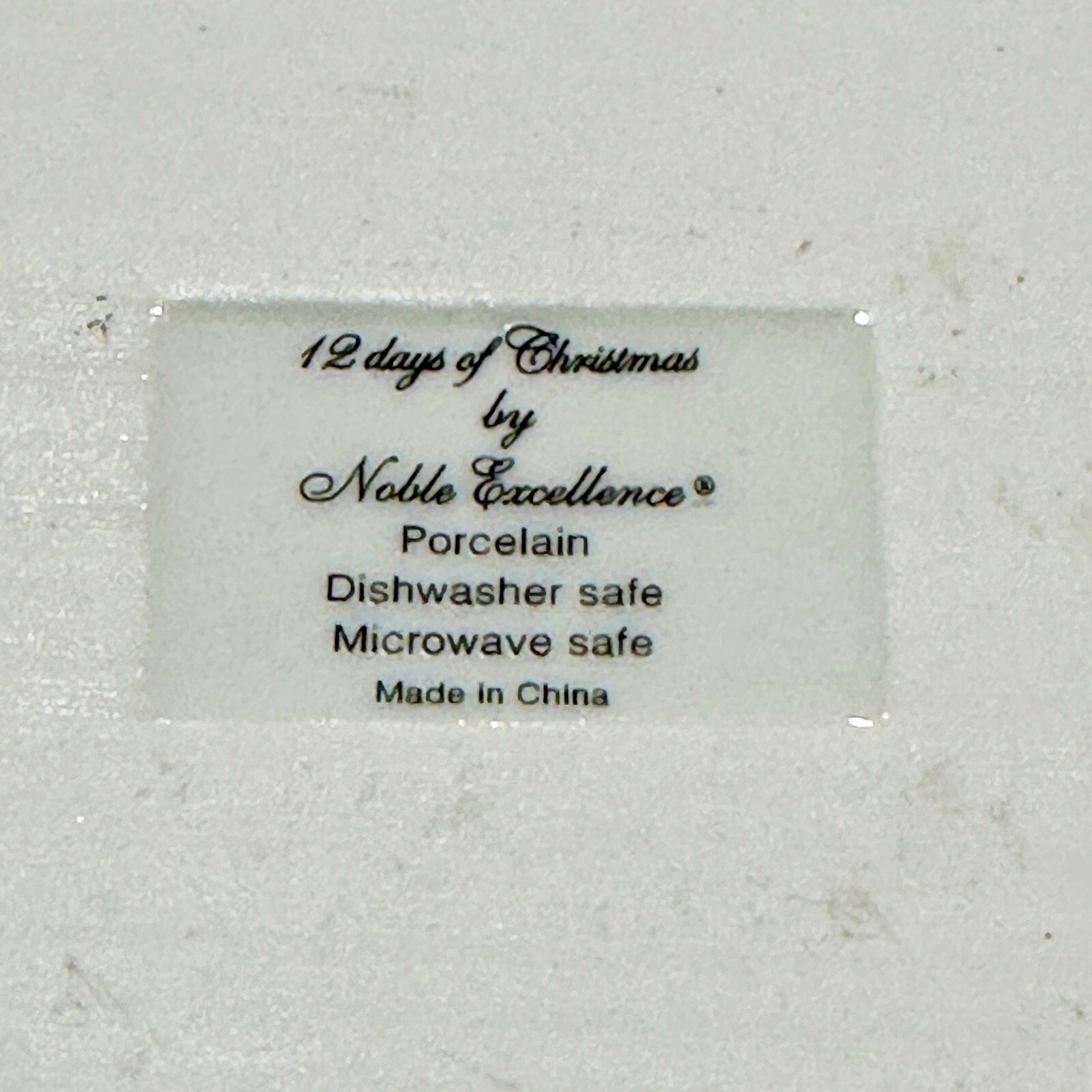 Noble Excellence Serving Platter Tray 12 Days of Christmas 15.5 x 9.75 Inches