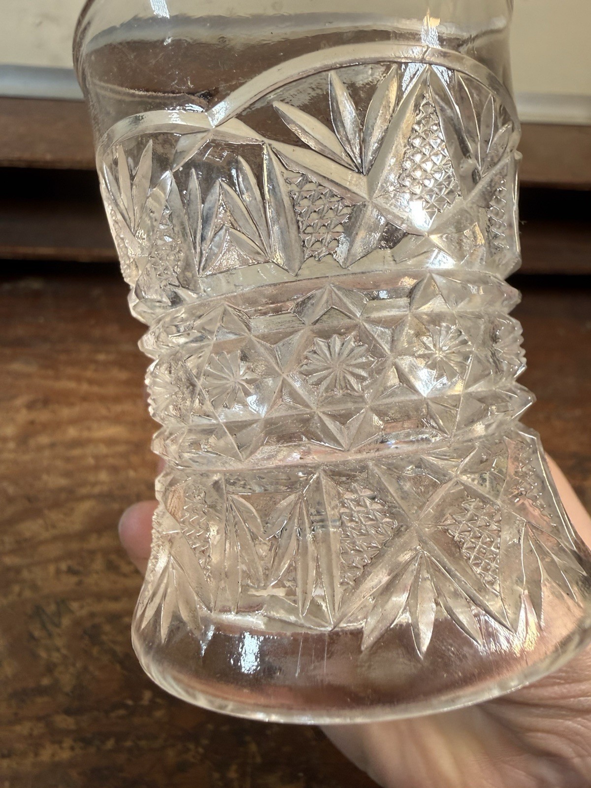EAPG Bryce, Higbee & Co TEN-POINTED STAR Creamer / Pitcher 1906 Small Creamer