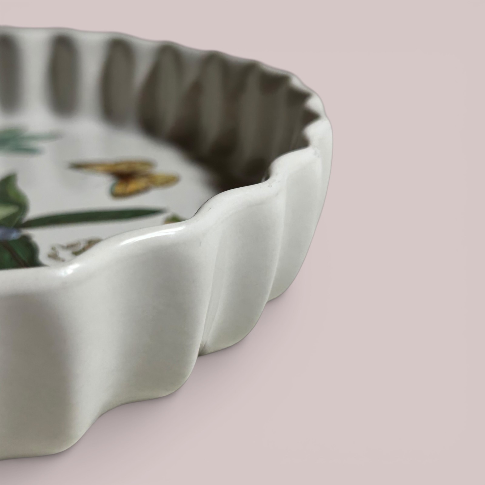 Portmeirion Botanic Garden Quiche Dish Passiflora Caerulea Blue Passion Flower