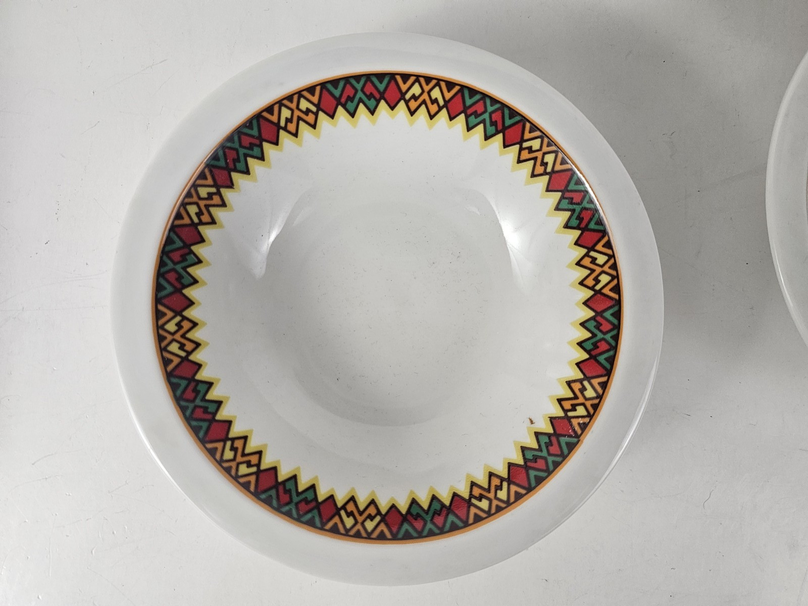 4 Ukrainian Beauty Made W. Germany VTG Dessert Bowls Decorative Folk Art Border