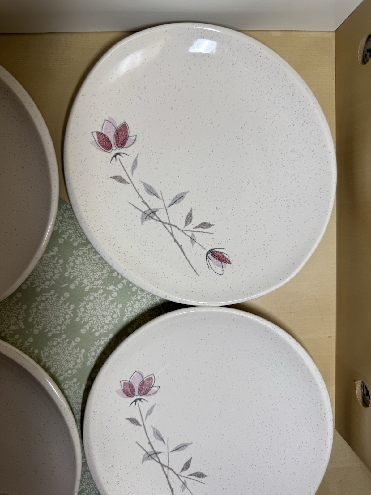 6 Franciscan Duet Rose Bread & Butter Plates USA c.1956-1967 FAST SHIPPING