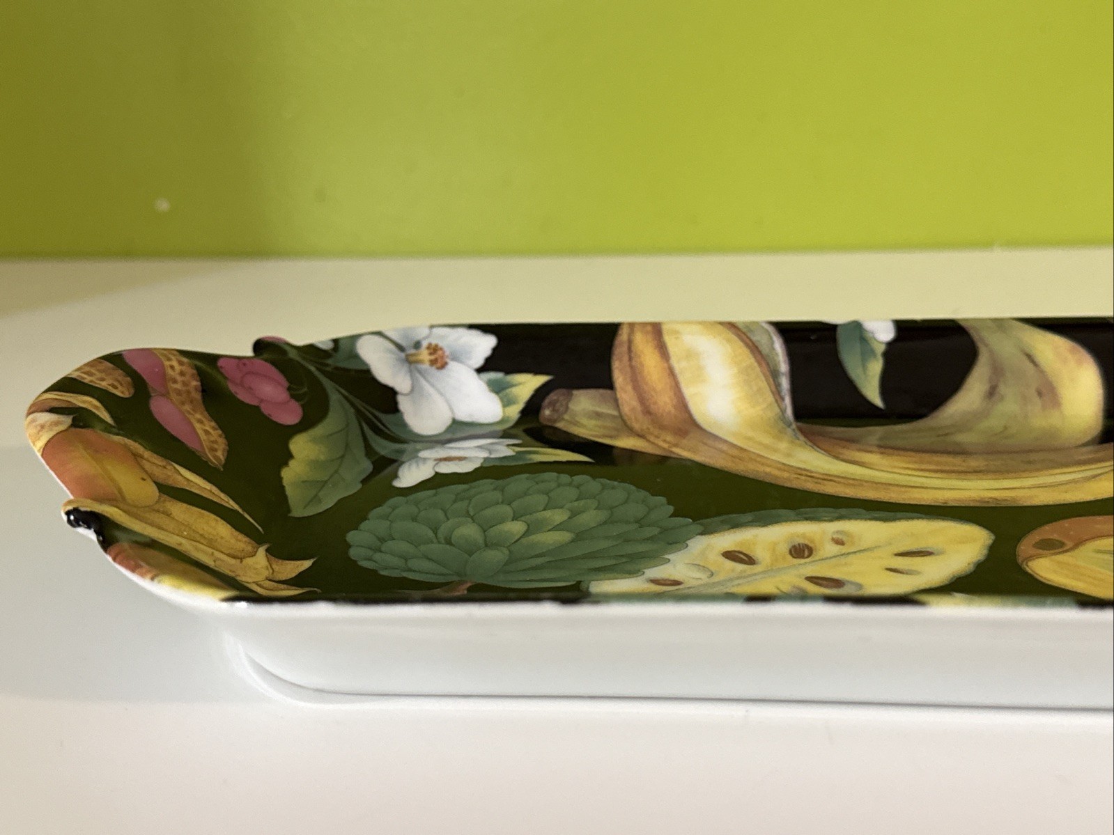 Rare Vintage Philippe Deshoulieres Limoges Tropical Fruits Porcelain Tray 16”