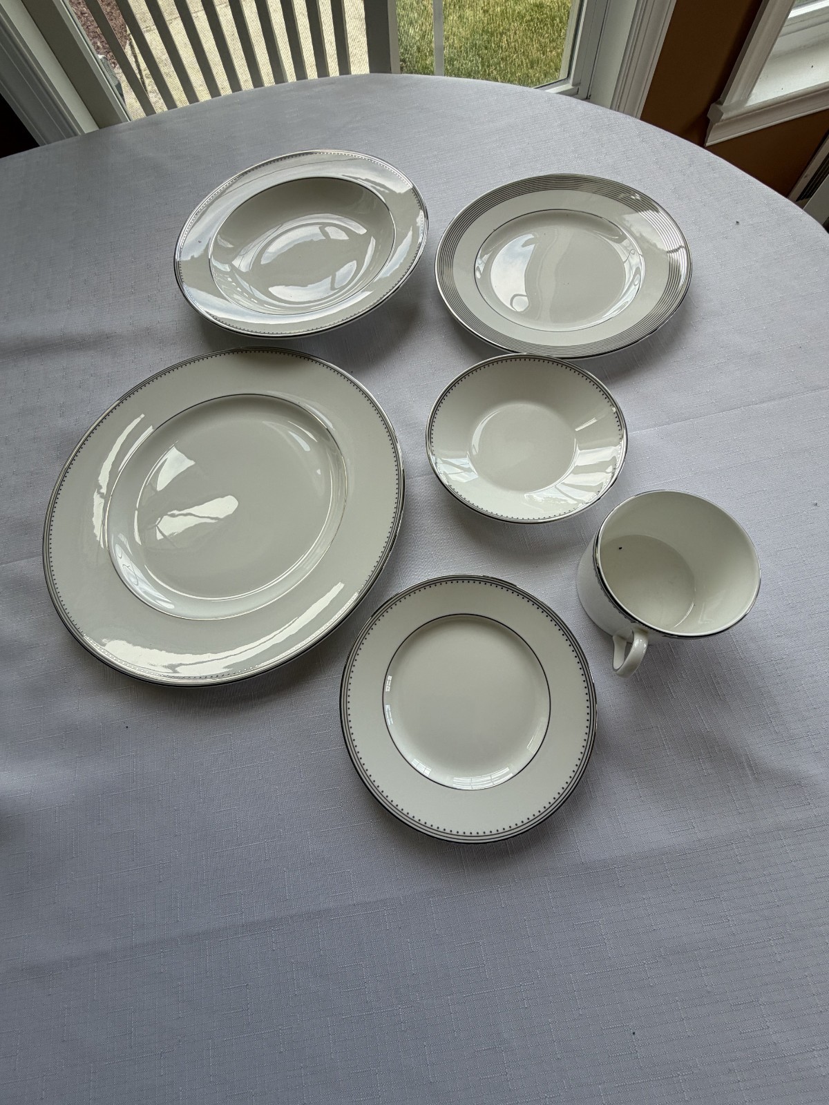 Wedgwood Grosgrain Bone China Set of 6 pieces $44/set plus extras