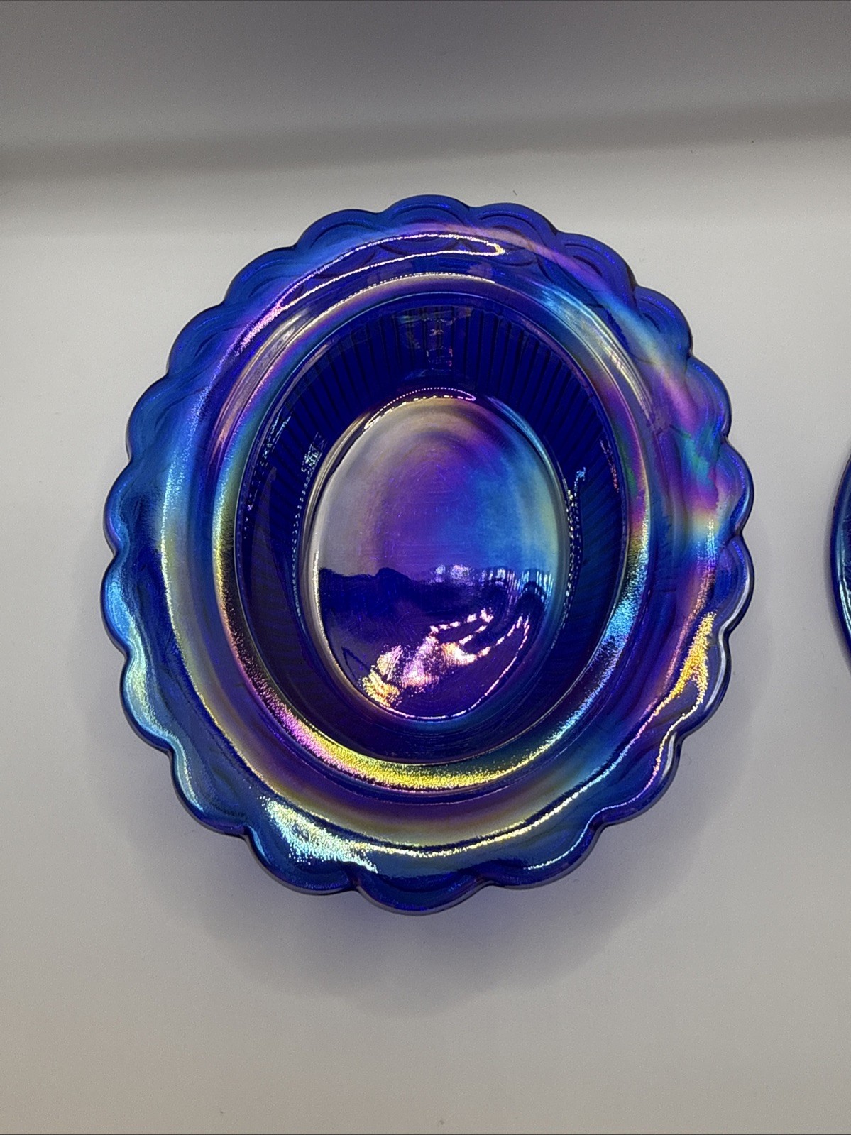 Mosser Limited Edition Signed Hen on Nest (64 of 100) Cobalt Satin Head And Tail