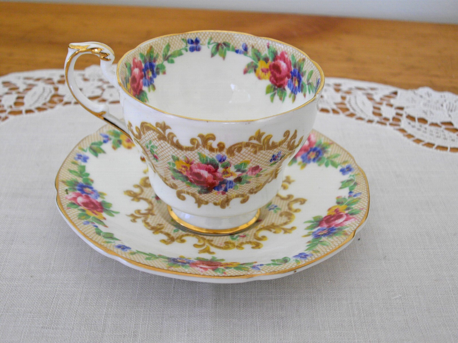 Vintage Paragon TAPESTRY Demitasse Cup + Saucer England ~