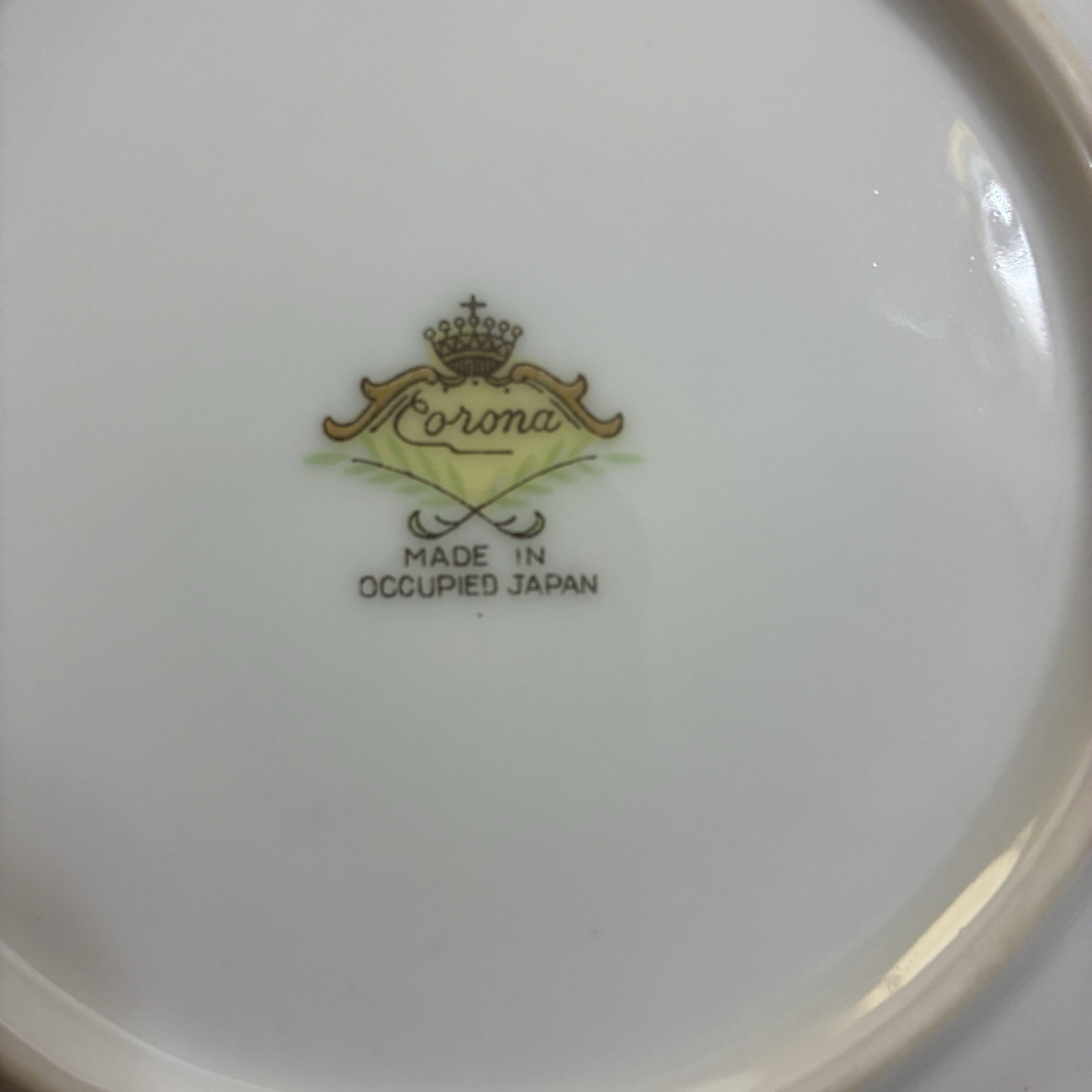 6 Vintage Fine China Corona Bread Dessert Plate Pink Rose Made In Occupied Japan