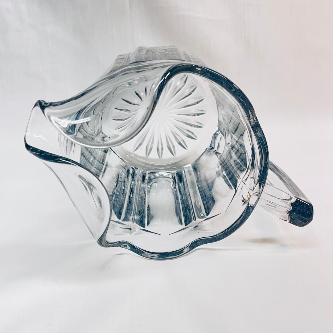 Vintage Elegant Heisey Pitcher Ice Lip Clear Marked 5 in W x 7 in L x 6 1/2 in H