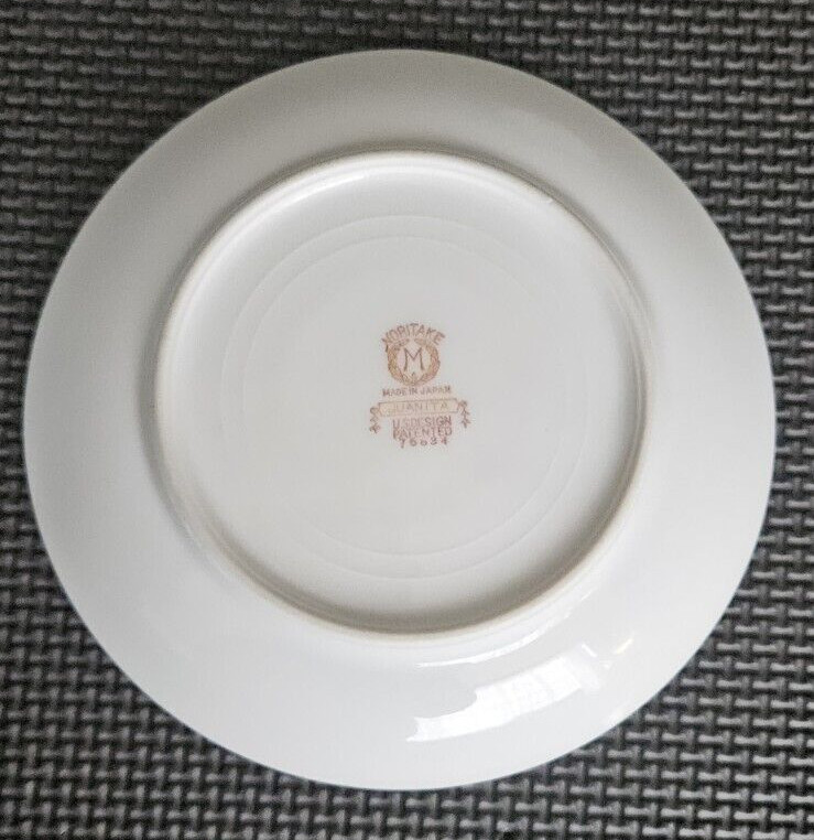4 VTG Noritake Juanita Plate Bowl Set W/ RARE “Pre-Patent Soup Bowl (no flowers)