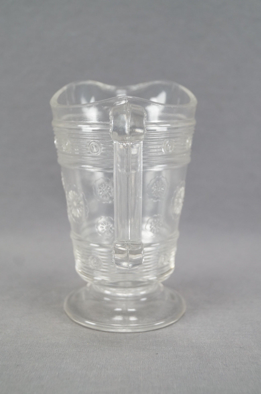 EAPG Bryce Bros / Us Glass Rosette Magic Pattern Creamer Circa 1880s – 1890s
