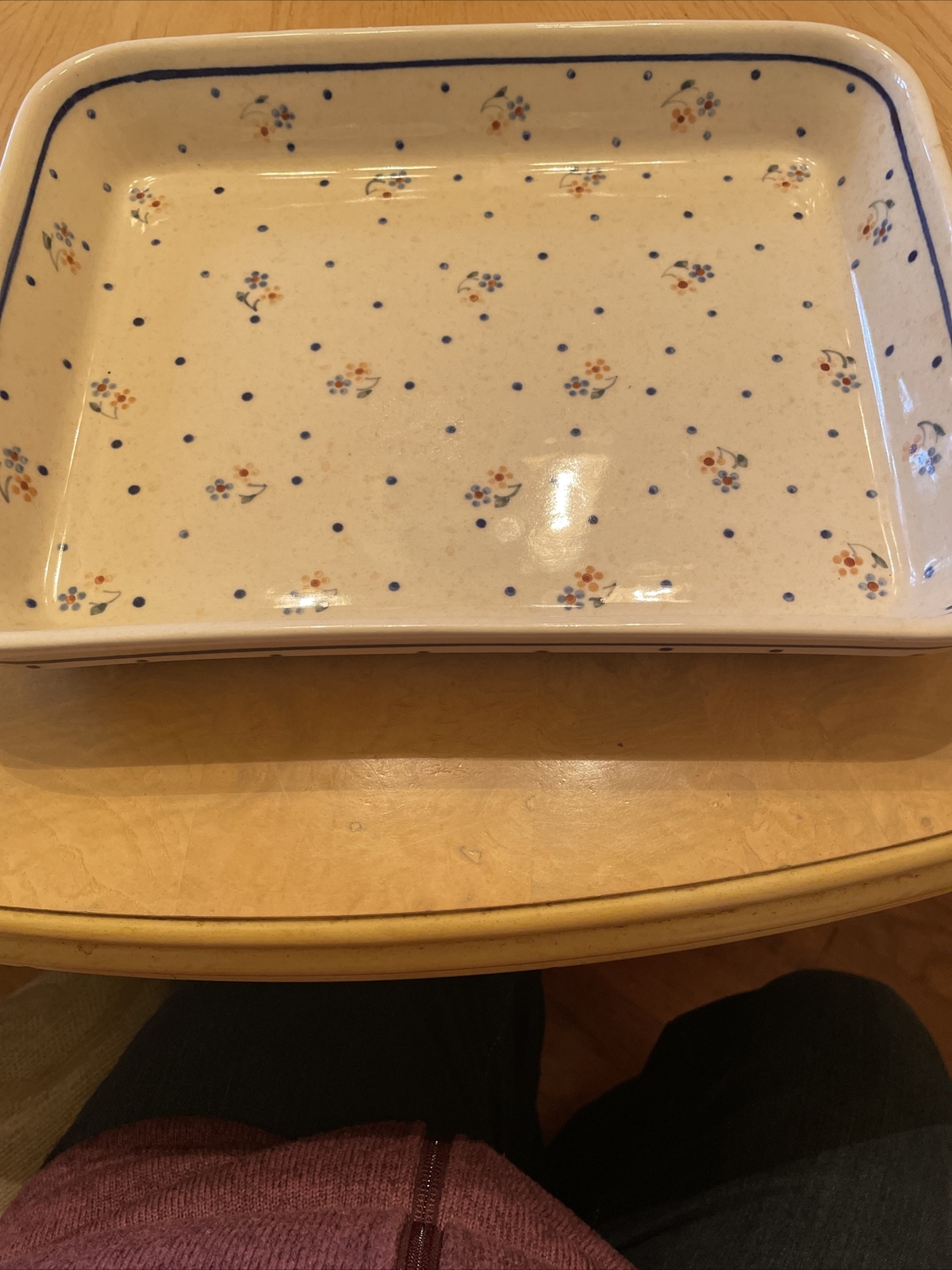 Polish Pottery Boleslawiec Baking Dish 9″ X 11 3/4″ Inches Approx. 1 3/4″ Deep