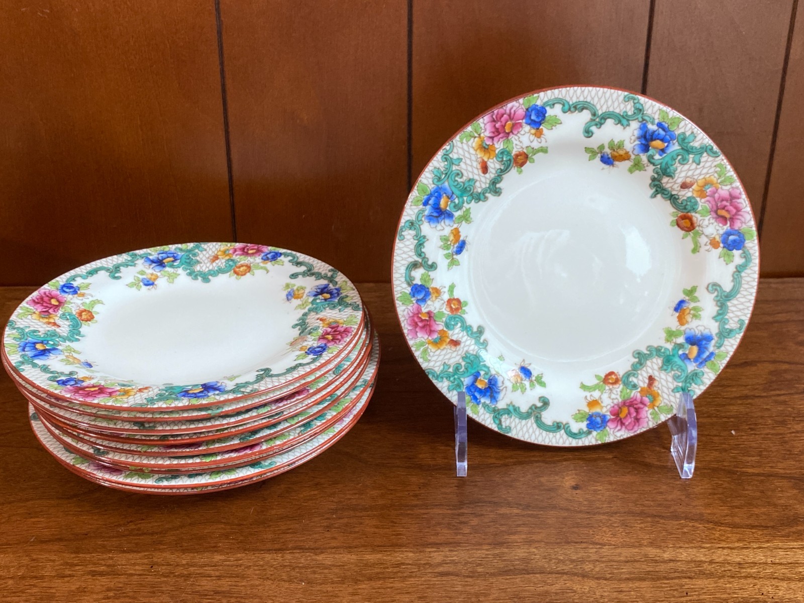 ca. 1930s ROYAL CAULDON bone china dinnerware, cups set, 48pcs, gorgeous