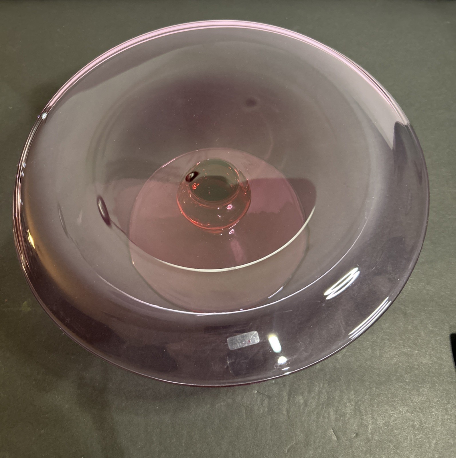 Views Int’l Purity Lilac 11” Pedestal Cake Stand Amethyst Glass Made In France