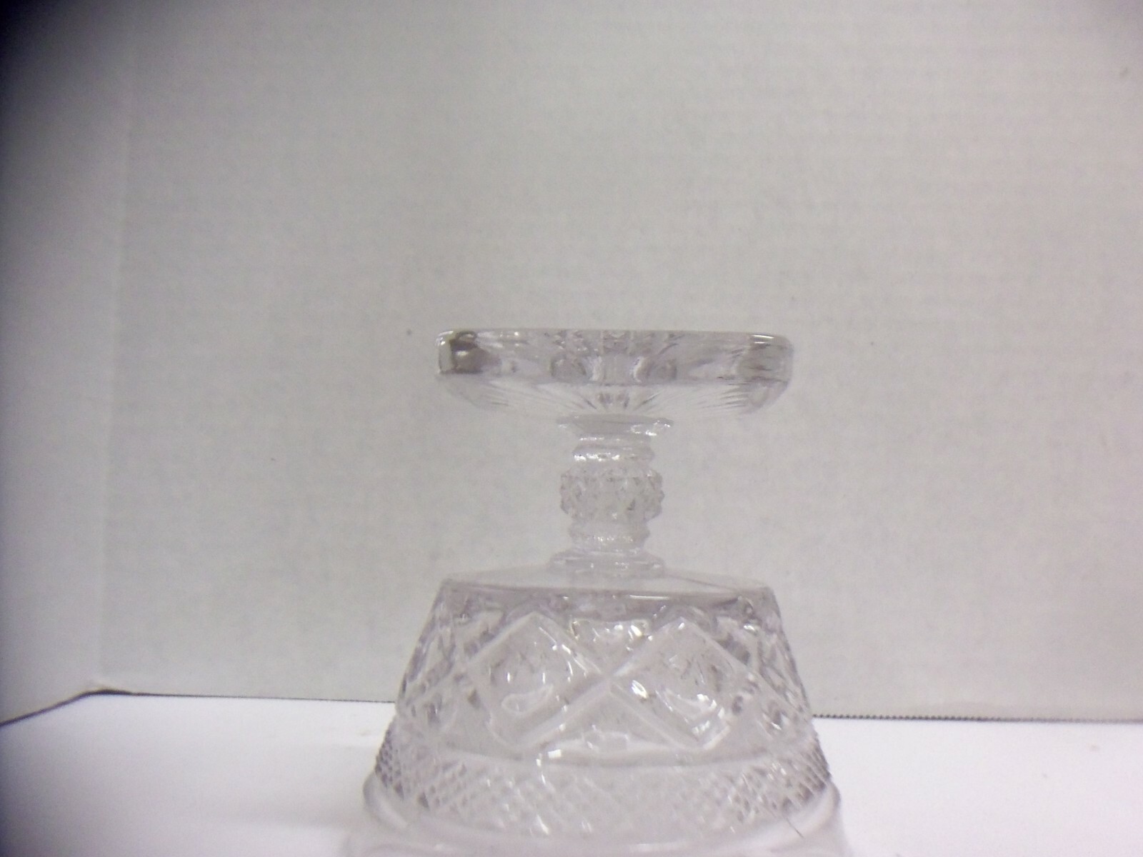 Single Clear Glass Footed Dessert Cup See Picture For Design 3 3/4″ Tall X 3 3/4