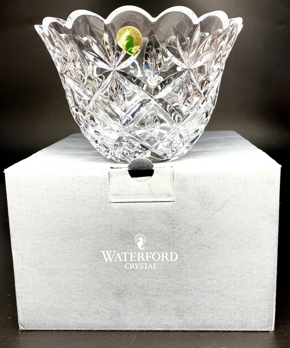 Waterford Crystal Bowl Green Hills 7″ Scalloped New in Box