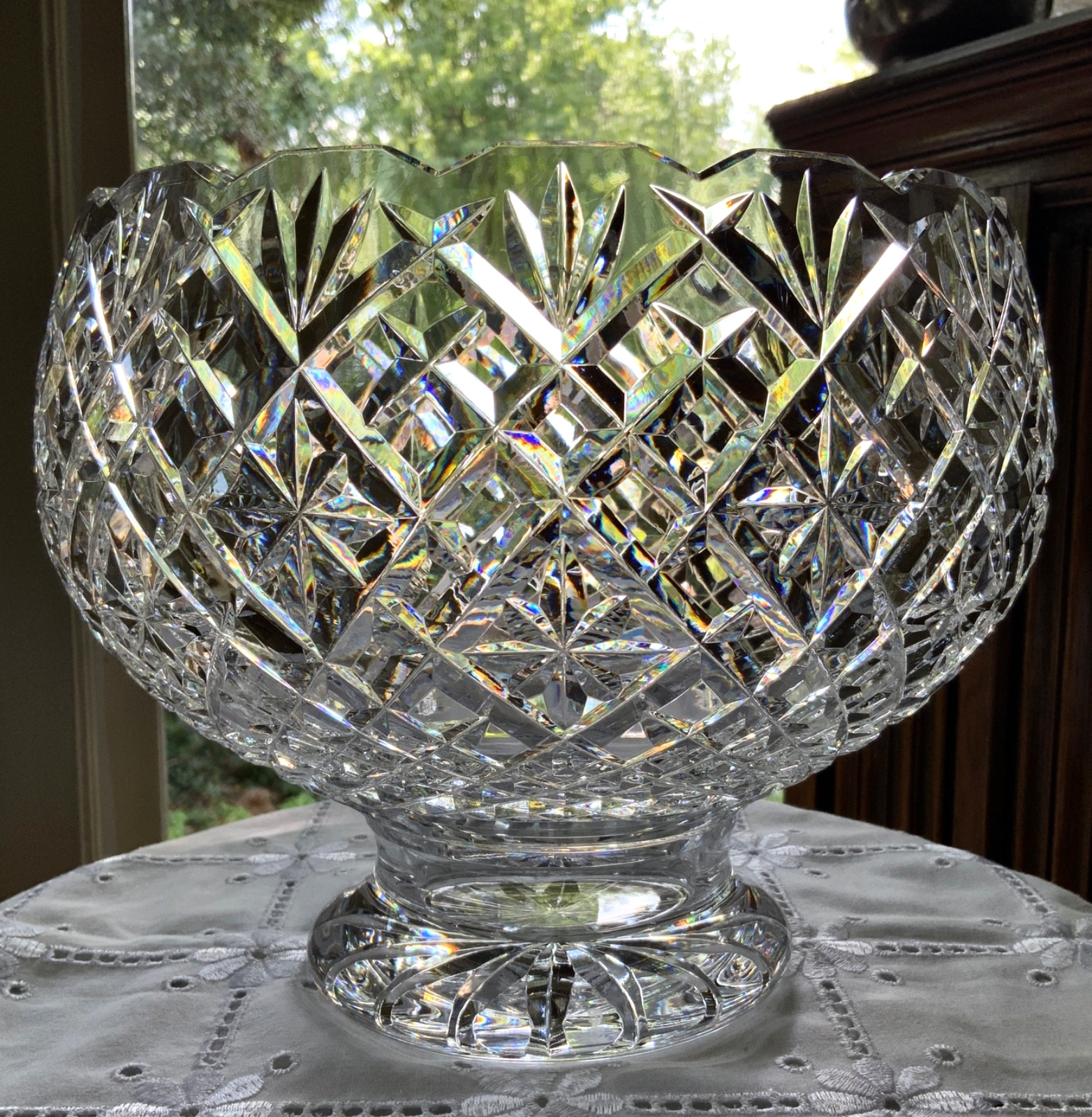 WATERFORD CRYSTAL PERIOD COLLECTION 9.5″ CENTRE BOWL PUNCH BOWL #296/871 IRELAND
