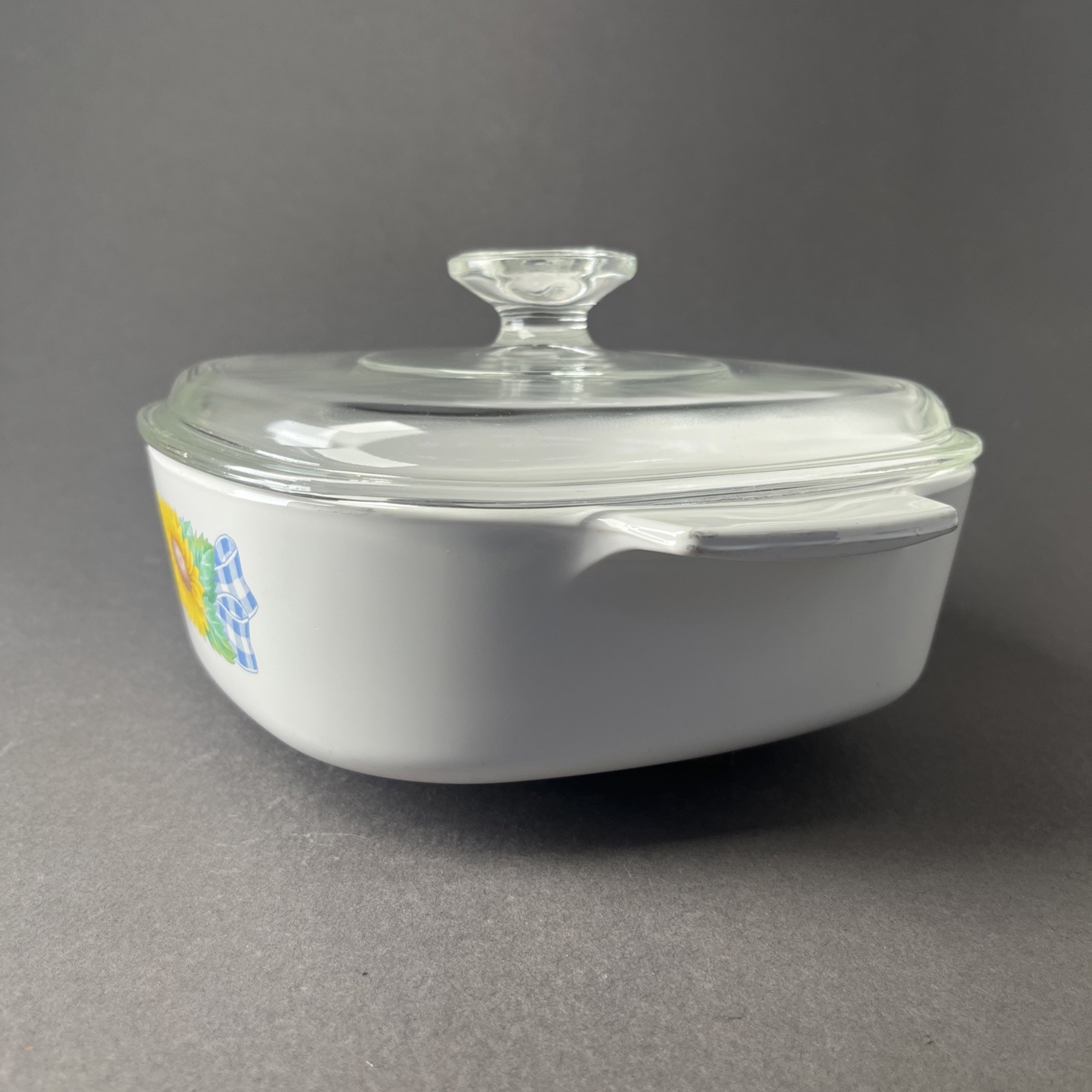 Corning Ware Sunsations Sunflower 2Q Casserole Dish w/ Lid A-2-B Made in USA