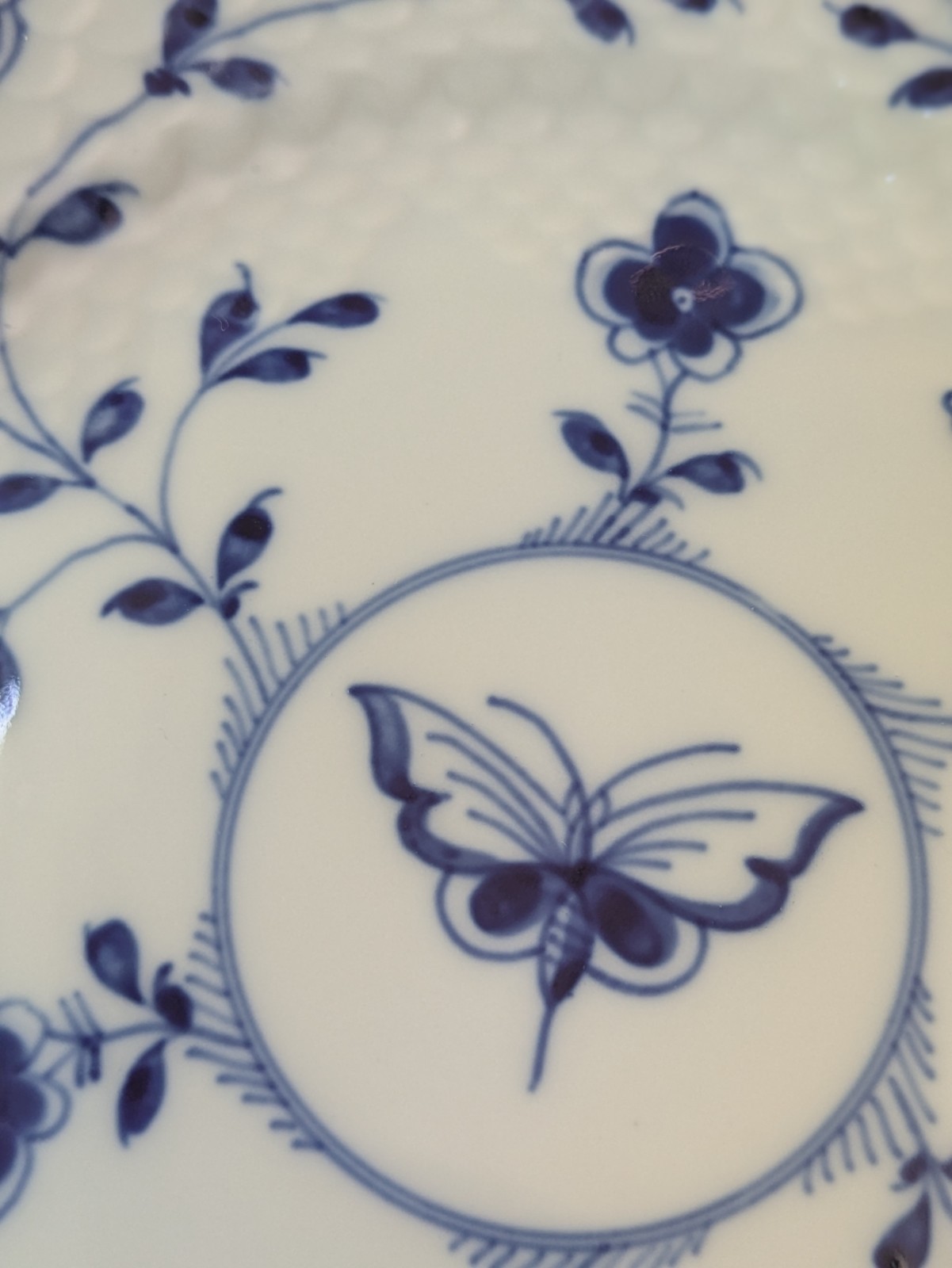 Set of Bing & Grondahl B & G Blue Butterfly w Blue Scales Salad Plates 7 7/8″