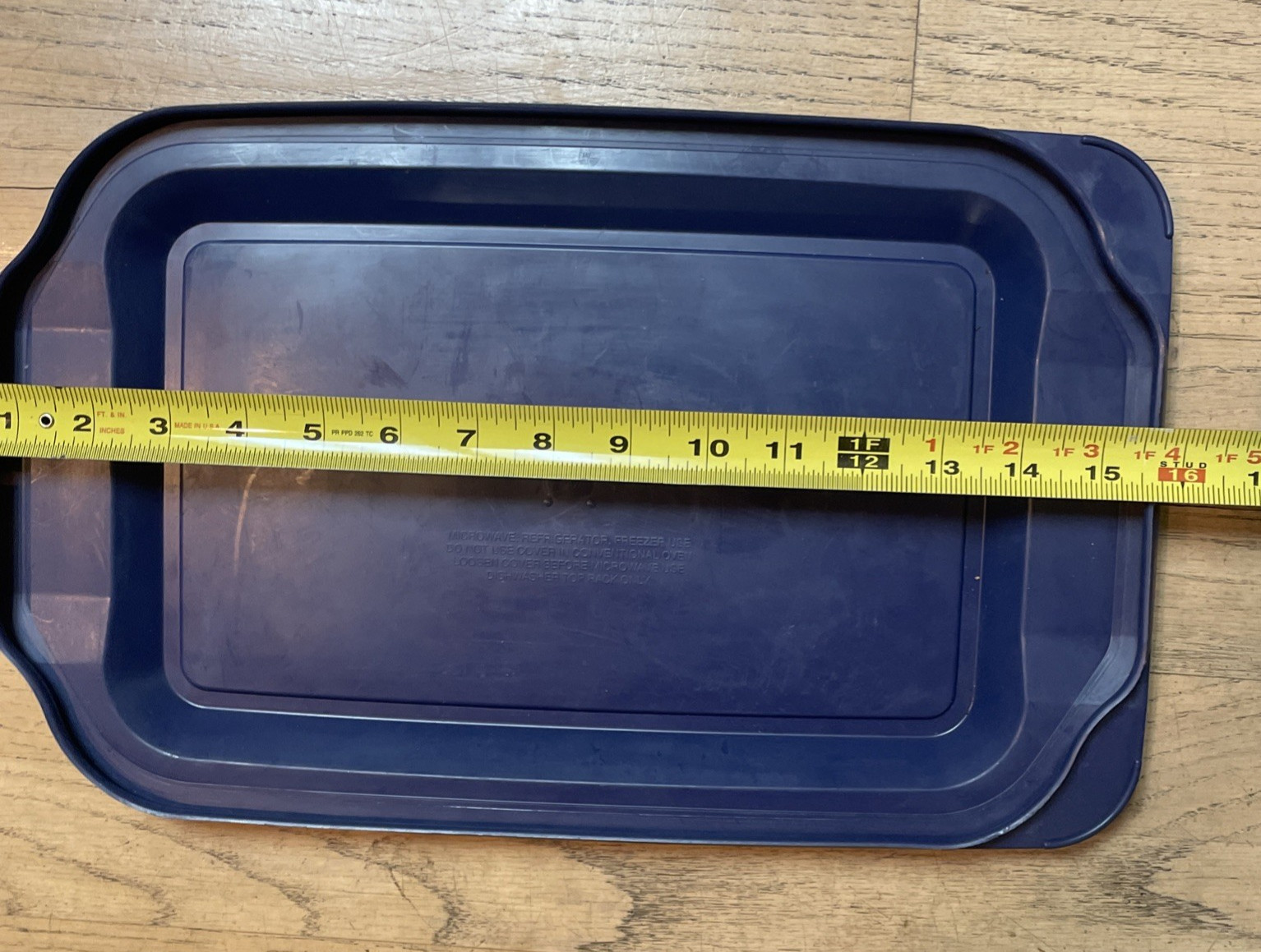 Pyrex Casserole Dish Blue Plastic Lid ONLY 15.5” X 9.75” For 9×13 w/Handles