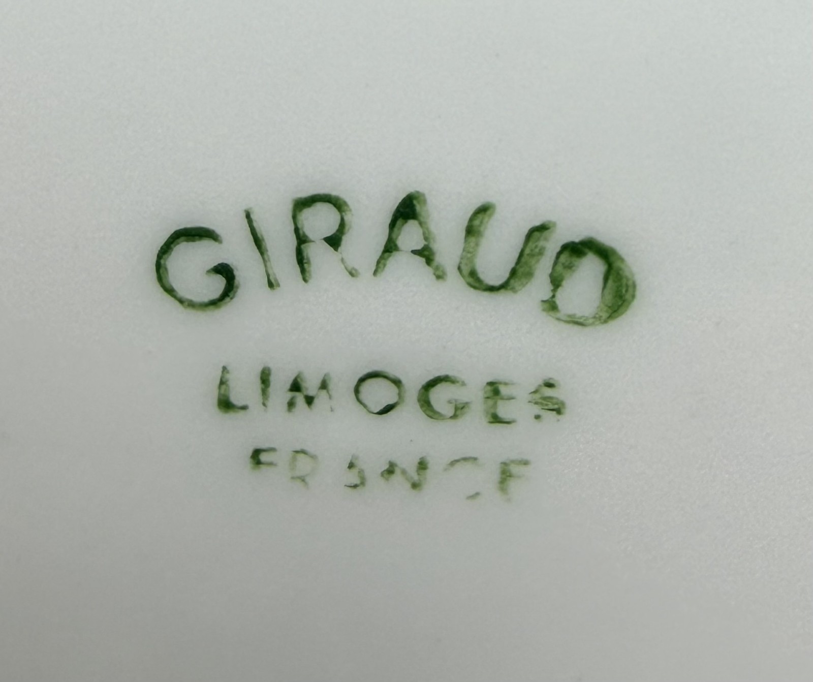 VTG Giraud Limoges France Cup & Saucer White Embossed Scalloped Fine Porcelain