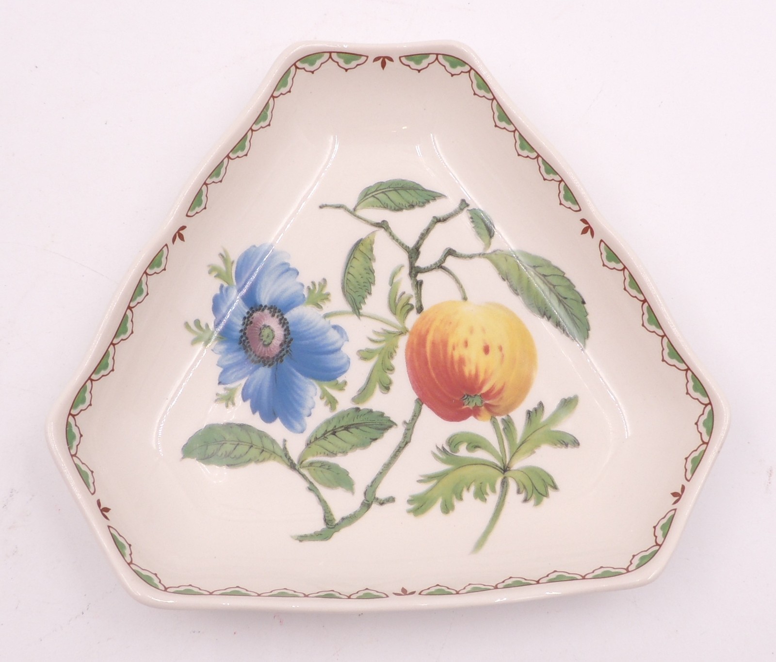 Vintage Spode Victoria Botanical Candy Nut Trinket Dish Bowl Porcelain Fruit
