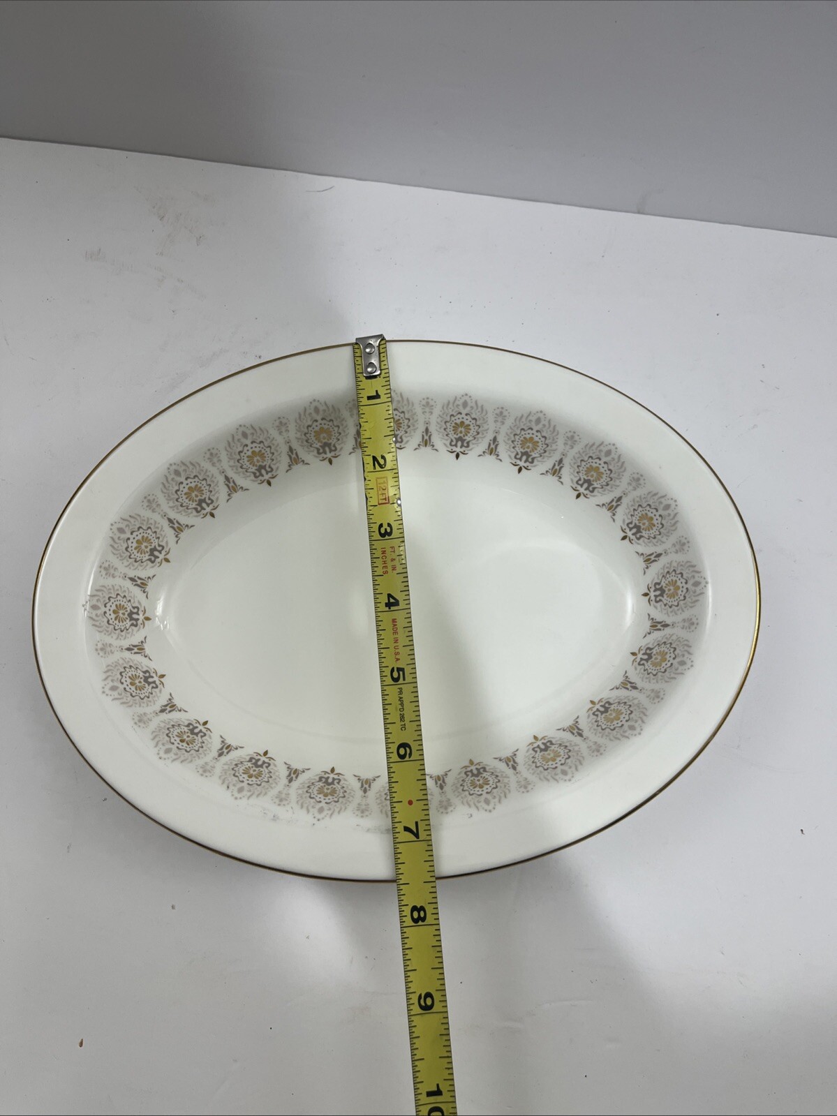 Vintage Wedgwood Medina Beige Bone China Oval Vegetable Serving Bowl 10”