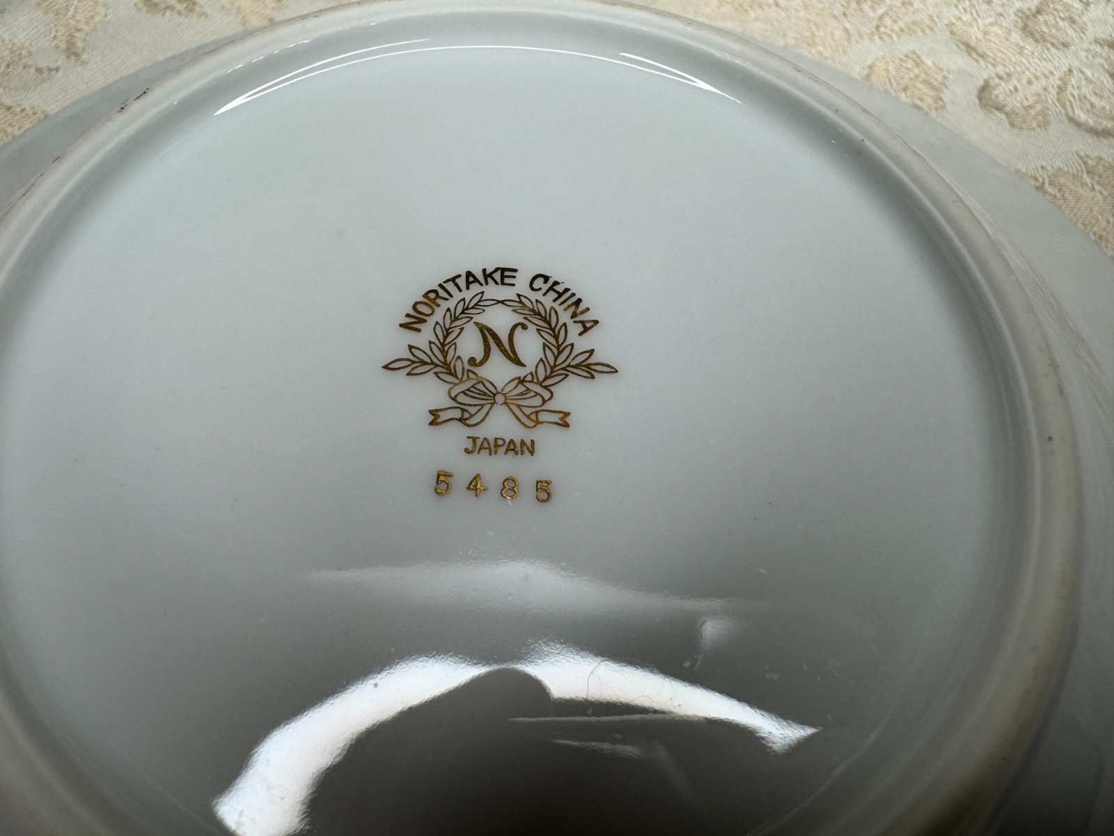 2 Rare Noritake Dinnerware Soup Bowls Gold Trim 7.75″ Bowls China 5485