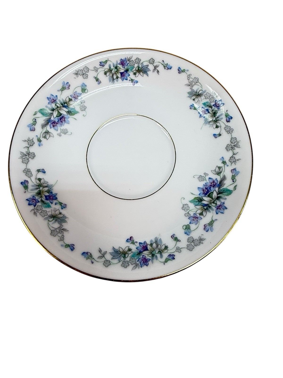 Set of 6 Noritake Violette 3054 Saucers – Excellent Condition – Gold Trim -Japan