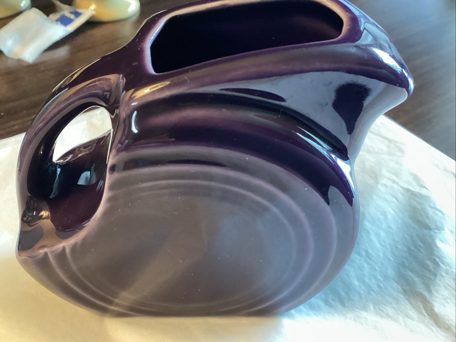 MINI DISK PITCHER creamer DEEP PURPLE NEW FIESTA 5 OZ. RARE
