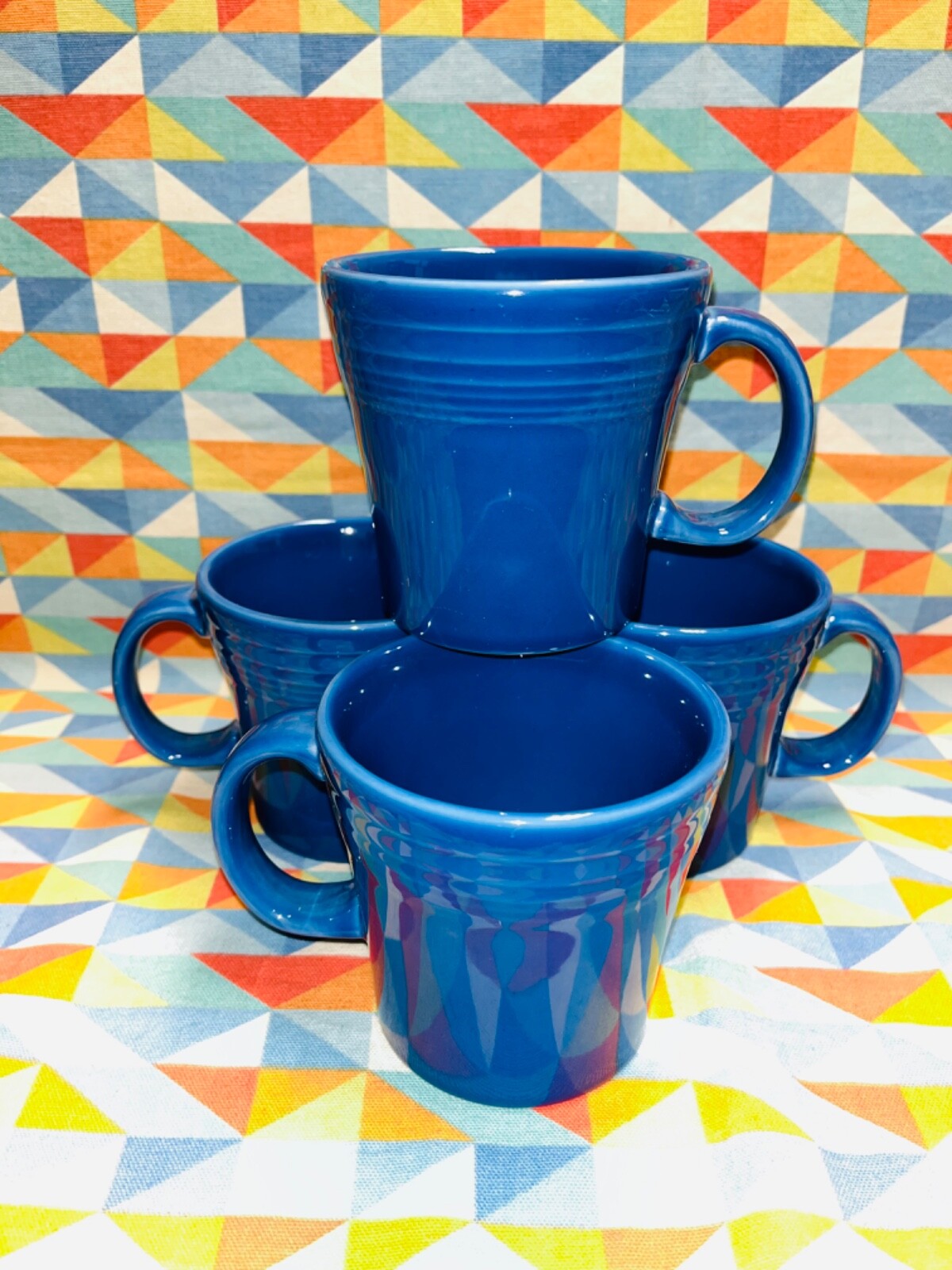NEW set of 4 FIESTA TAPERED MUG Lapis Blue 15 oz FIESTAWARE Free Shipping