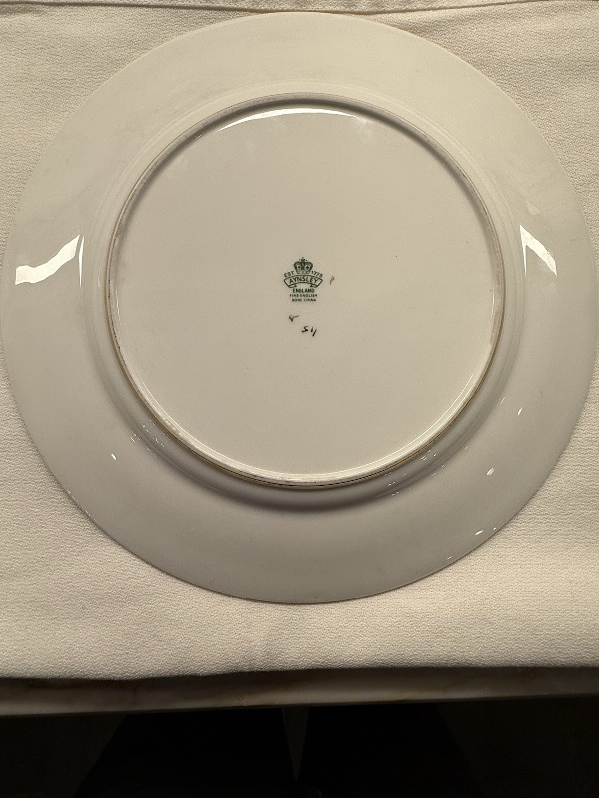 Vintage Aynsley Orchard Gold Bone China Dinner Plate Gold Encrusted 10.25″