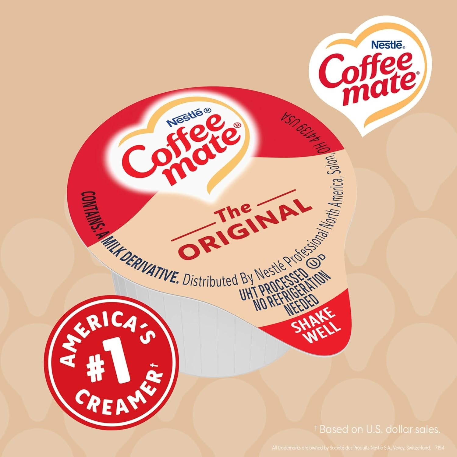 Velvety Smooth Liquid Coffee Creamer Singles – Lactose-Free & Kosher, 180 Pack