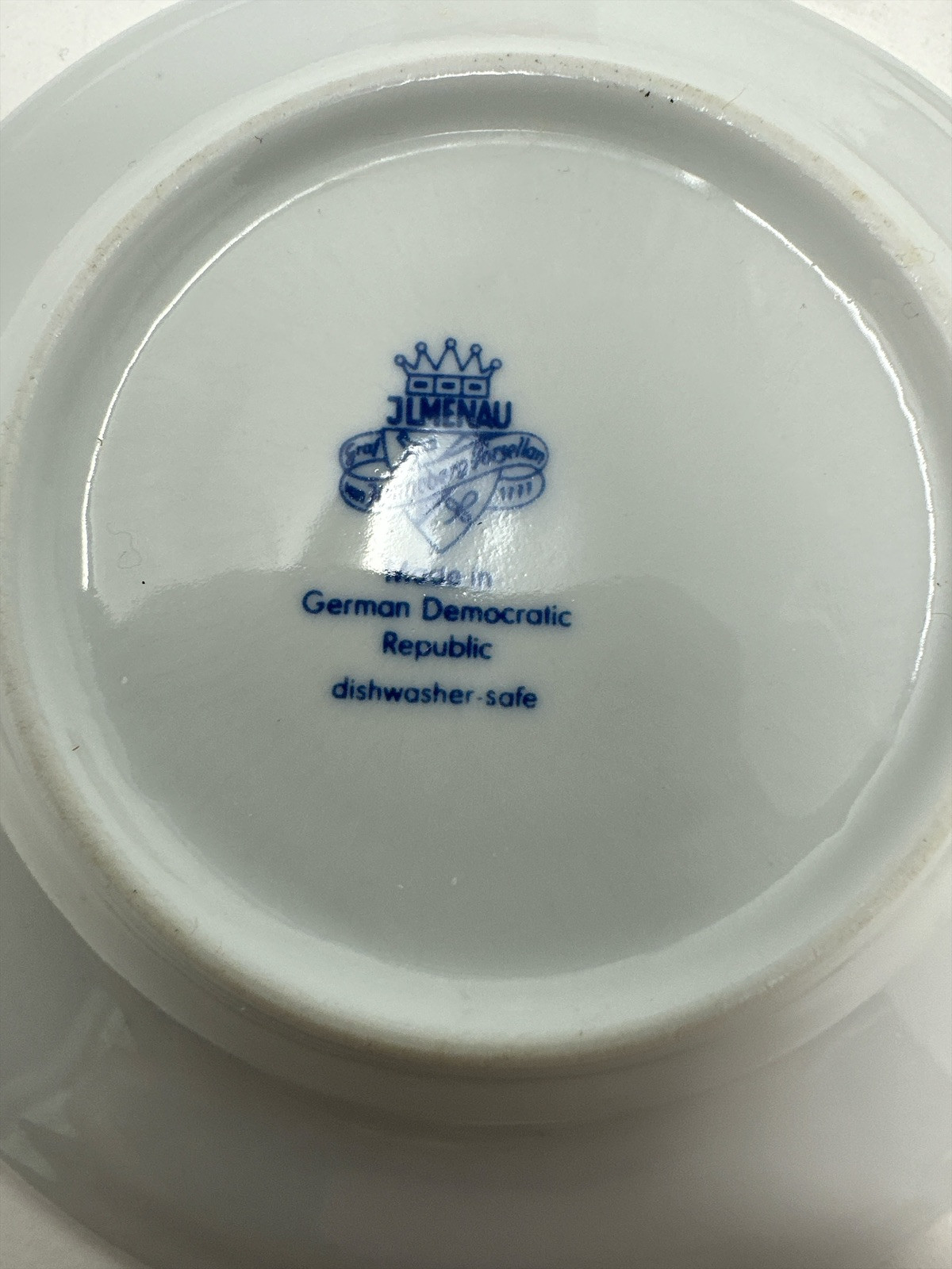 VTG 70’s JlMenau Graf Von Henneberg White Floral Porcelain German Demitasse Set
