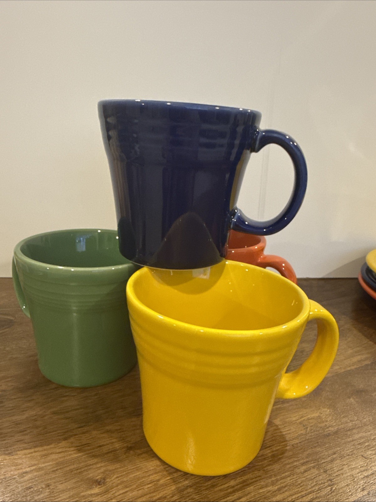 4 FIESTAWARE TAPERED MUG 15 oz Twilight Poppy Meadow Daffodil Mix