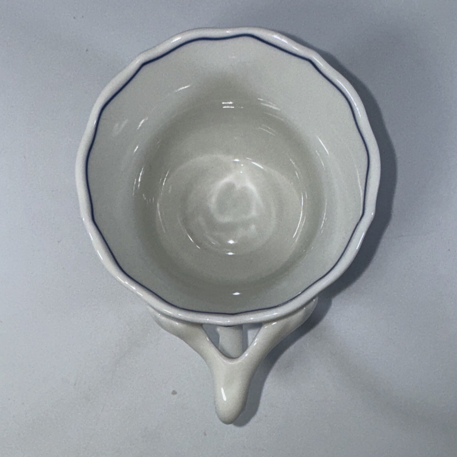 Scalloped Edge Blue Danube Cup