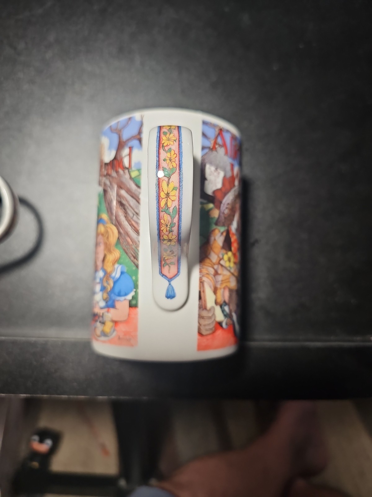 James Sadler Classic Stories Alice in Wonderland Mug-Bone China Gold Trim