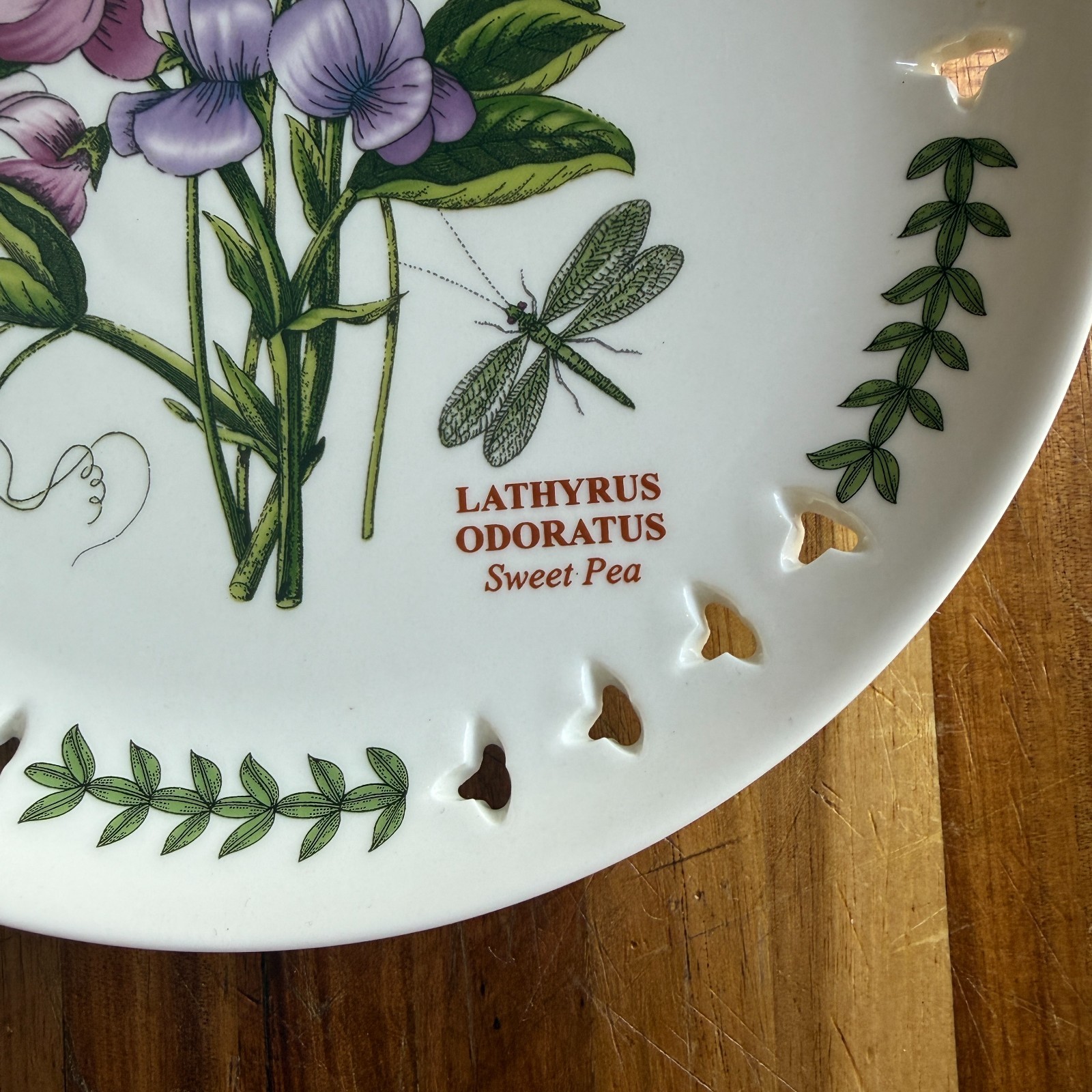 Botanic Garden Portmeirion Pierced Edge Plates 8.5″ Salad/Dessert- Set of 3