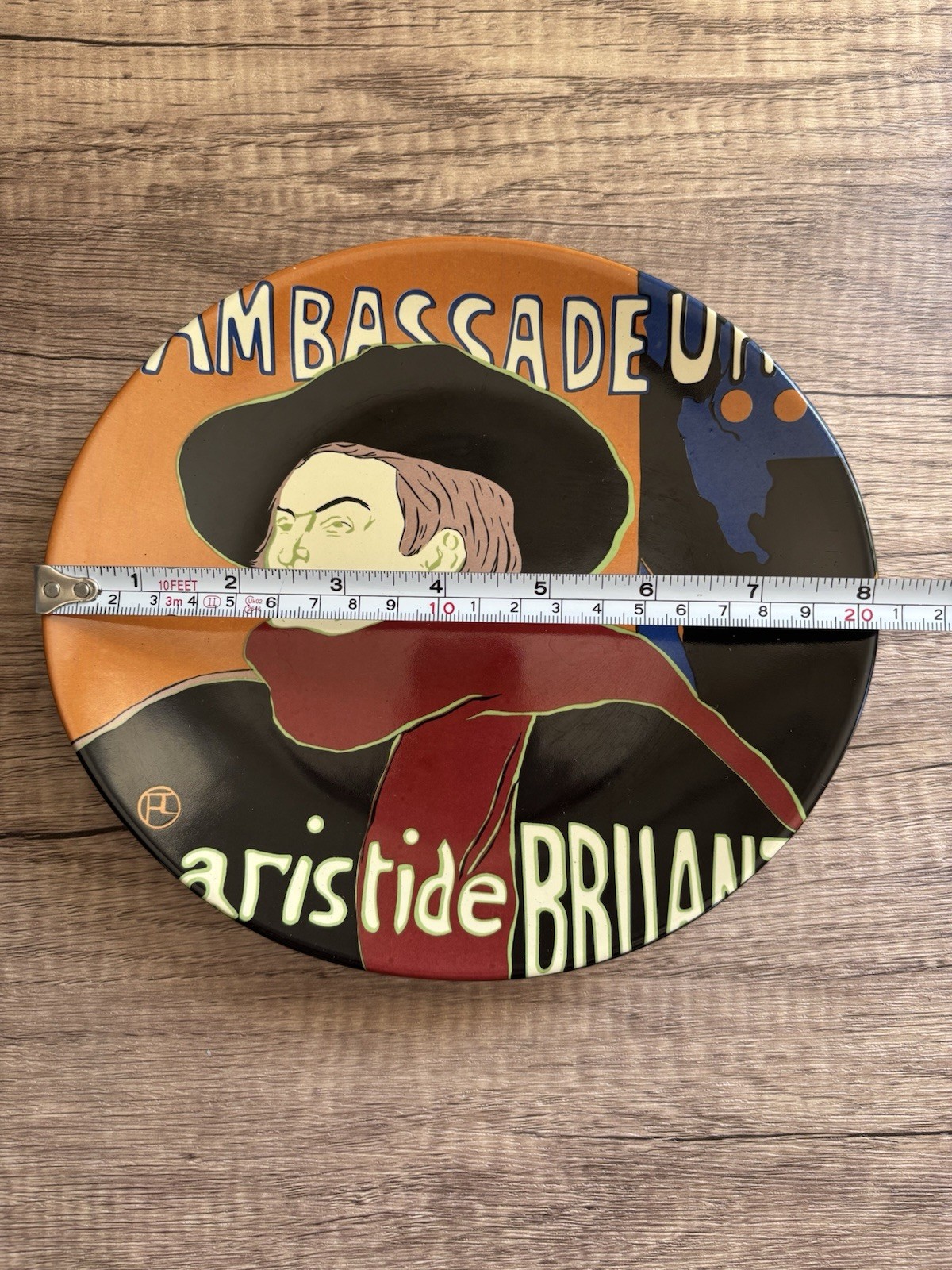 Sango Cabaret Aristide Bruant 8in Multicolor Ceramic Plate 48-170