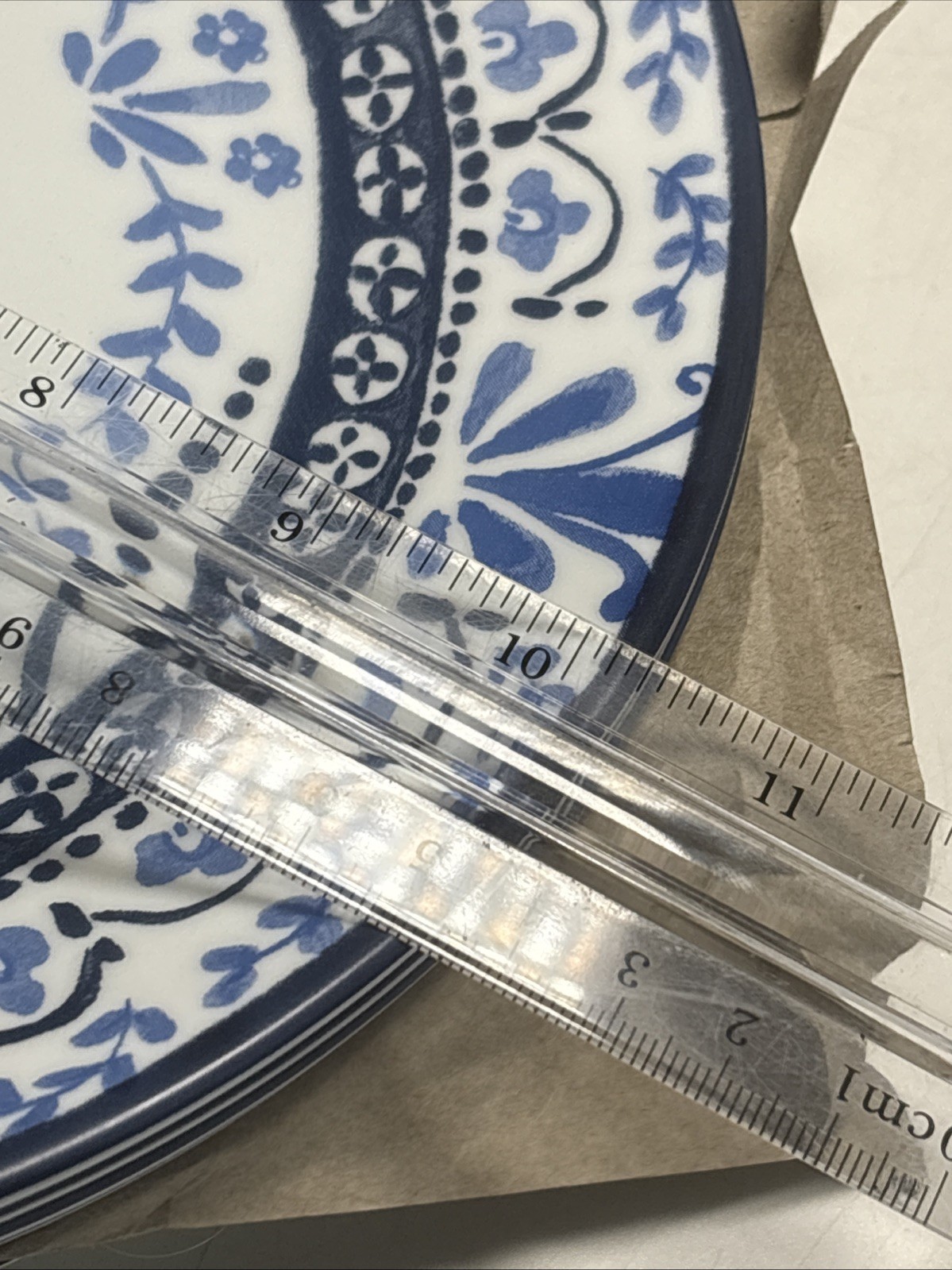Corelle Vitrelle Blue Floral 6 Dinner Plates Set Chip Resistant