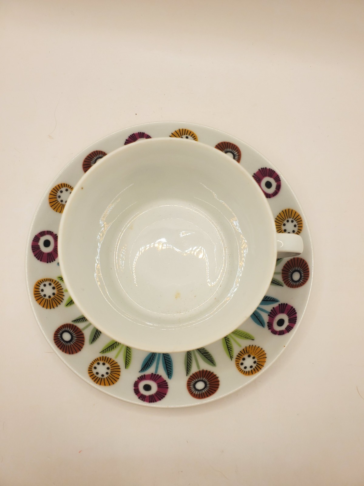 MCM Eva Blahd Bellis Karlskrona Cup & Saucer 1959 Beautiful Set