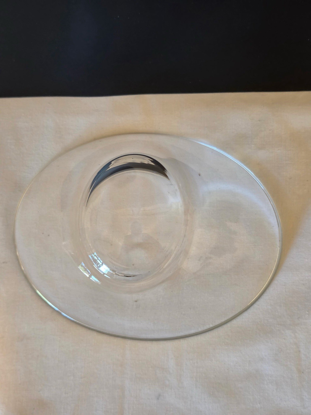 Set Of 6 Contemporary Oval Asymmetrical Clear Glass 6” Salad/Soup/Dessert Bowls